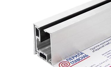 Алюминиевый зажимной профиль 3000 мм для стекла 8-12 мм, неанодированный, с отверстиями т40-8 AL купить в Самаре