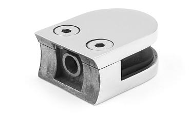 Стеклодержатель литой под стекло 8 мм (4+4 мм), под стойку Ø38.1 мм 40х22х49, полированный (AISI 304) k001-4 купить в Самаре