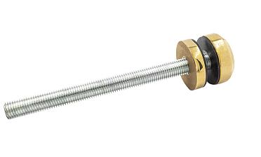 Комплект торцевого крепления несущего стекла, гайка-шайба Ø50х10х18 мм с внутренней резьбой М16, полированный, под золото (AISI 201) Фk277-88 купить в Самаре