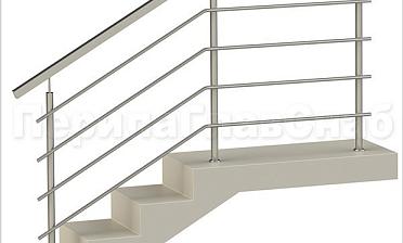 Четыре ригеля на сварке, квадратный поручень и круглые стойки купить в Самаре