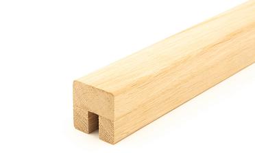 Дубовый поручень 40х40 некрашеный С ПАЗОМ, Премиум Ф-1077 купить в Самаре