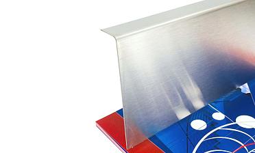 Лицевая накладка из шлифованной нержавейки на профиль т100 20.3х101 мм длина 2 м т100-11  купить в Самаре