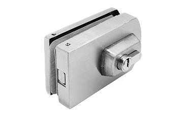 Замок для стеклянной двери вертикальный с ответной частью на стену и пол, шлифованный, вырез 15 t135 SSS купить в Самаре