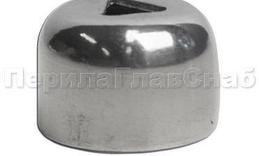 Наконечник штампованный (СПС) прямой 90° на трубу Ø16 мм, для поручня Ø38.1 мм, полированный, нержавеющий AISI 201 k211-3 купить в Самаре