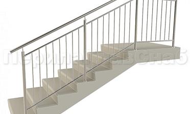 Нержавеющие ограждения для детских образовательных учреждений  с вертикальным заполнением “Частокол” - вариант №2 купить в Самаре