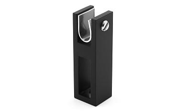 Соединитель труба-стекло для трека 30х10 мм, нержавеющая сталь AISI 304, черная t461 BL купить в Самаре