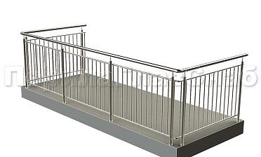 Балконные ограждения с вертикальным заполнением купить в Самаре