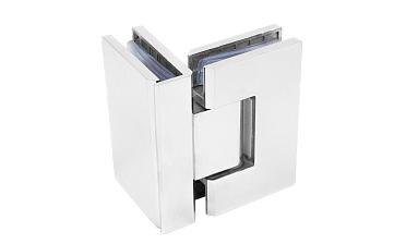 Петля для душевой стекло-стекло 90х55 мм, 90°, нержавеющая сталь AISI 304, полированная t304-2 PSS купить в Самаре