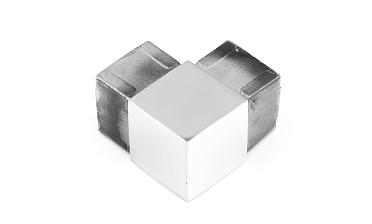 Отвод для поручня с пазом 40х40 мм, полированный, (AISI 304) k546 купить в Самаре