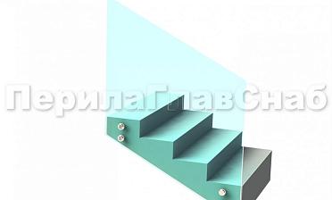 Ограждение без поручня на точечном креплении на лестнице купить в Самаре