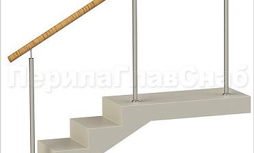 Нержавеющие ограждения без ригелей с пластиковым поручнем купить в Самаре