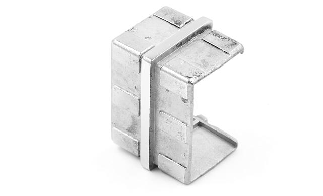 Соединитель для поручня с пазом 40х60 мм, полированный (AISI 304) k541 3