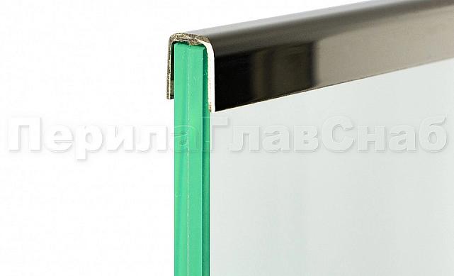 Профиль П-образный, L=2500 мм, t=1 мм, для стекла 8 мм, полир. (AISI 304) t115 PSS 3