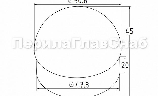 Заглушка для трубы Ø50.8х1.45 мм сферическая литая золотая k092-88 2