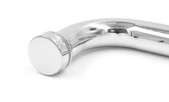 Дверная ручка с кнобом для стекла 8-10 мм, 19х201 мм, отверстие 12 мм, полированная t623-200 PSS 4