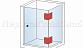 Петля для душевой кабины стекло-стекло 90° 90х55 мм шлифованная  t304 SSS