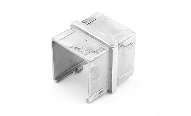 Соединитель для поручня с пазом 40х40 мм, полированный, (AISI 304) k545 6