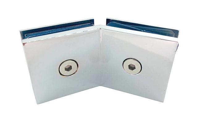 Коннектор для душевой кабины стекло-стекло 135°, 45х45, цинк , вырез 71 t736 PZn 3