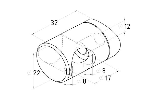Ригедержатель Ø50.8х16 мм, полированный (AISI 304) k018-7 2