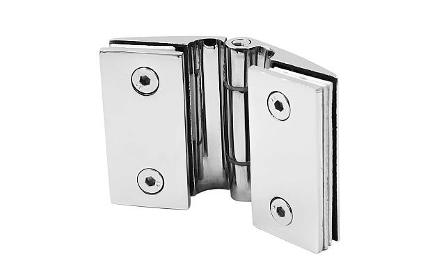 Петля душевая, стекло-стекло 180°, без реза, нерж, полированная t313 PSS 7