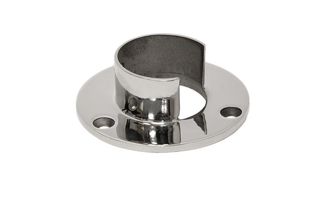 Фланец для трубы с пазом Ø48.3 мм, литой, полированный, (AISI 304) k238 4