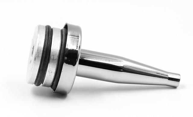 Наконечник палец (солдатик) с системой фиксации из алюминия в стойке Ø38.1х1.5 мм, полированный, нержавеющий (AISI 304) k041-2 4