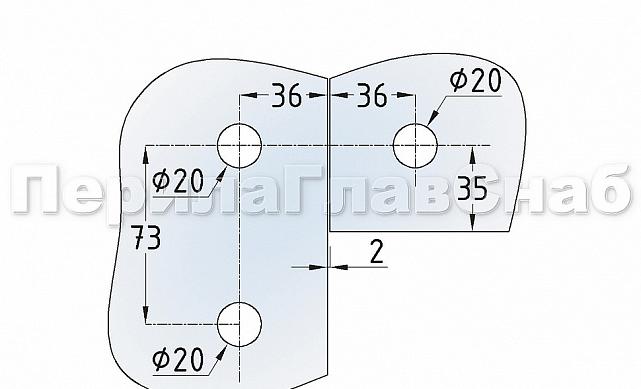 Фитинг угловой большой, под алюминий t160 AL 3