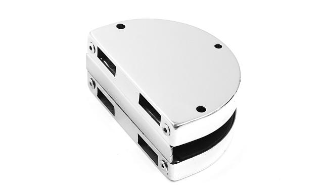 Замок для стеклянной двери с ответной частью на стекло, без вырезов, нержавеющая сталь AISI 201, полированная t109-201 PSS 6