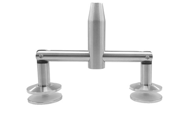 Крепление двойное с рутелями к стене, AISI 304 k629 6