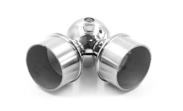 Поворот литой, регулируемый, "шар" с установочными кольцами, под Ø50.8 мм, (AISI 304) k558 3