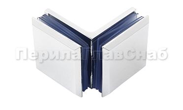 Коннектор для душевой кабины стекло-стекло 90° 45х45 мм цинк-хром полированный t735 PZn  купить в Самаре