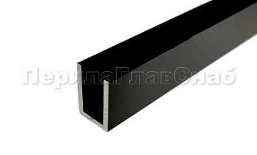 П-образный профиль 19x13, L=2200, под стекло 8 мм, алюминий анодированный в черный глянцевый t756 AND BL купить в Самаре