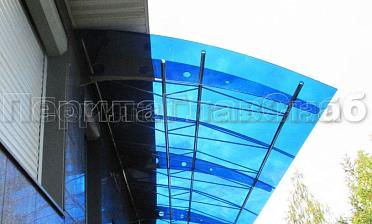 Козырек на каркасе из поликарбоната купить в Самаре
